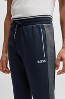 BOSS - Tracksuit bottoms with contrast piping Dark Blue