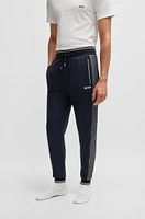 BOSS - Tracksuit bottoms with contrast piping Dark Blue