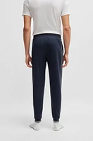 BOSS - Tracksuit bottoms with contrast piping Dark Blue