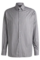 Regular-fit shirt striped cotton