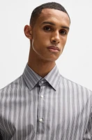 Regular-fit shirt striped cotton