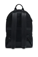 Backpack in grained Italian leather with two-way zip