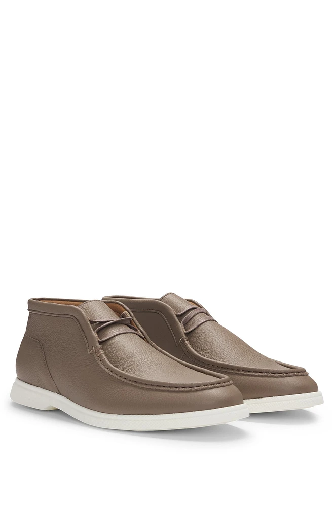 Desert boots tumbled leather with apron toe