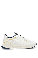 Porsche x BOSS perforated-leather trainers with ridged outsole