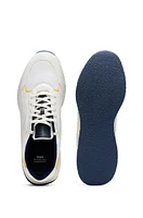 Porsche x BOSS perforated-leather trainers with ridged outsole