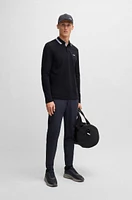 Long-sleeved polo shirt cotton piqu