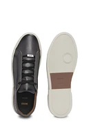 Gary low-top trainers burnished leather