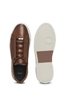 Gary low-top trainers burnished leather