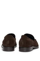 BOSS - Dressletic penny loafers suede Dark Brown