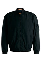 Water-repellent bomber jacket with logo badge