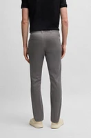 Slim-fit trousers micro-printed stretch cotton