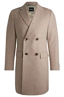 Slim-fit coat wool with cashmere