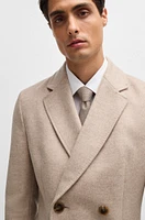 Slim-fit coat wool with cashmere