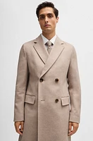 Slim-fit coat wool with cashmere