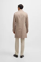 Slim-fit coat wool with cashmere