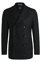 Slim-fit double-breasted coat wool