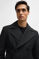 Slim-fit double-breasted coat wool