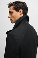 Slim-fit double-breasted coat wool