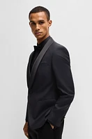 Slim-fit tuxedo jacket wool