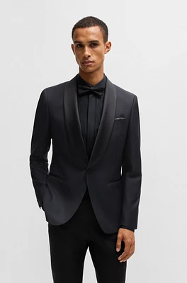 Slim-fit tuxedo jacket wool