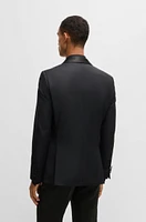 Slim-fit tuxedo jacket wool