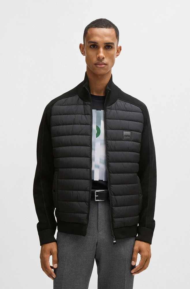 Regular-fit jacket wool with padded front