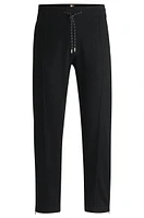 Regular-fit trousers wool with zip hems