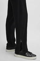 Regular-fit trousers wool with zip hems