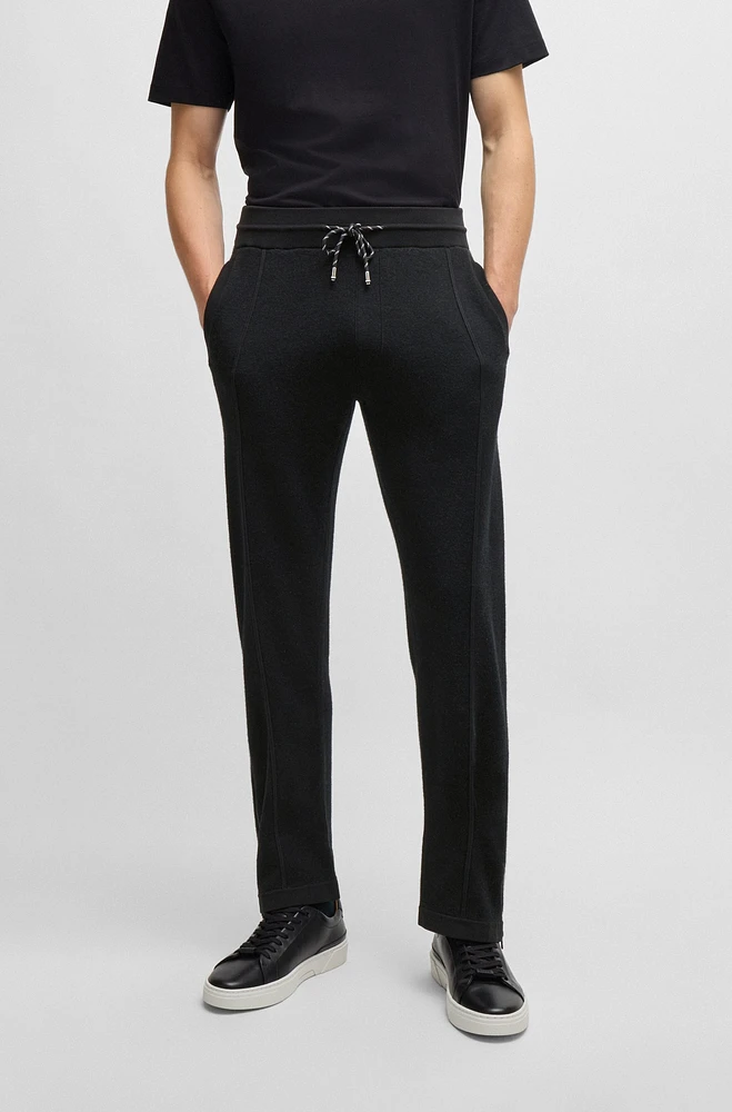 Regular-fit trousers wool with zip hems