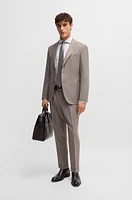 Regular-fit shirt structured crease-resistant cotton