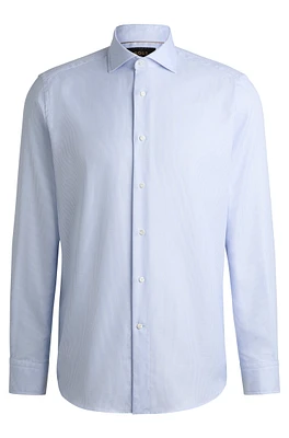 Regular-fit shirt structured crease-resistant cotton