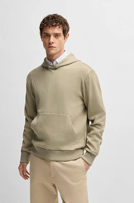 hoodie with striped structure