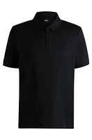 Polo shirt with seersucker structure