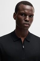 Polo shirt with seersucker structure