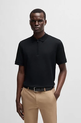 Polo shirt with seersucker structure