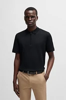 Polo shirt with seersucker structure