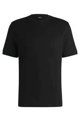 Regular-fit T-shirt seersucker fabric