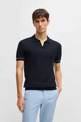 Sweater with Johnny collar