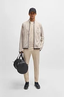 Active zip-up sweatshirt with dynamic jacquard pattern