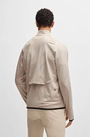 Active zip-up sweatshirt with dynamic jacquard pattern