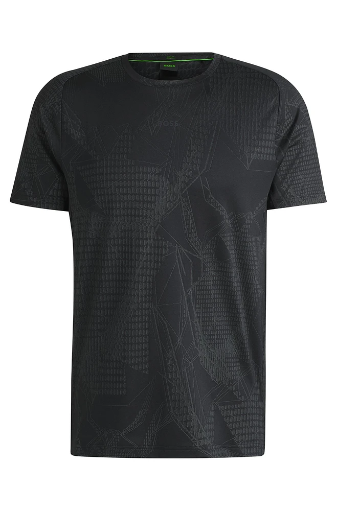 Active jacquard-pattern T-shirt with moisture management