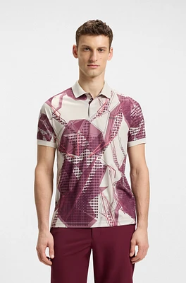 Active Paddy graphic-print polo shirt with UV protection