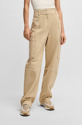 Relaxed-fit trousers stretch-cotton twill