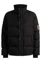 BOSS - Ski water-repellent puffer jacket with down filling Black