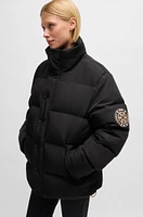 BOSS - Ski water-repellent puffer jacket with down filling Black