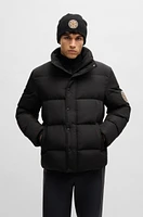 BOSS - Ski water-repellent puffer jacket with down filling Black