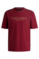 BOSS x ASTON MARTIN stretch-cotton T-shirt with logo artwork