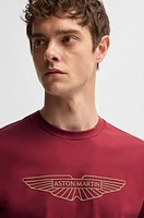 BOSS x ASTON MARTIN stretch-cotton T-shirt with logo artwork