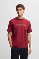 BOSS x ASTON MARTIN stretch-cotton T-shirt with logo artwork