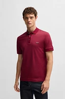 BOSS x ASTON MARTIN cotton-silk polo shirt with degradé jacquard